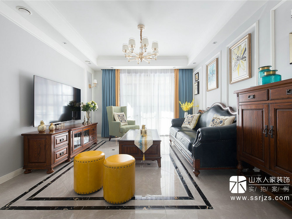 國(guó)彩光立方美式風(fēng)格裝修效果圖