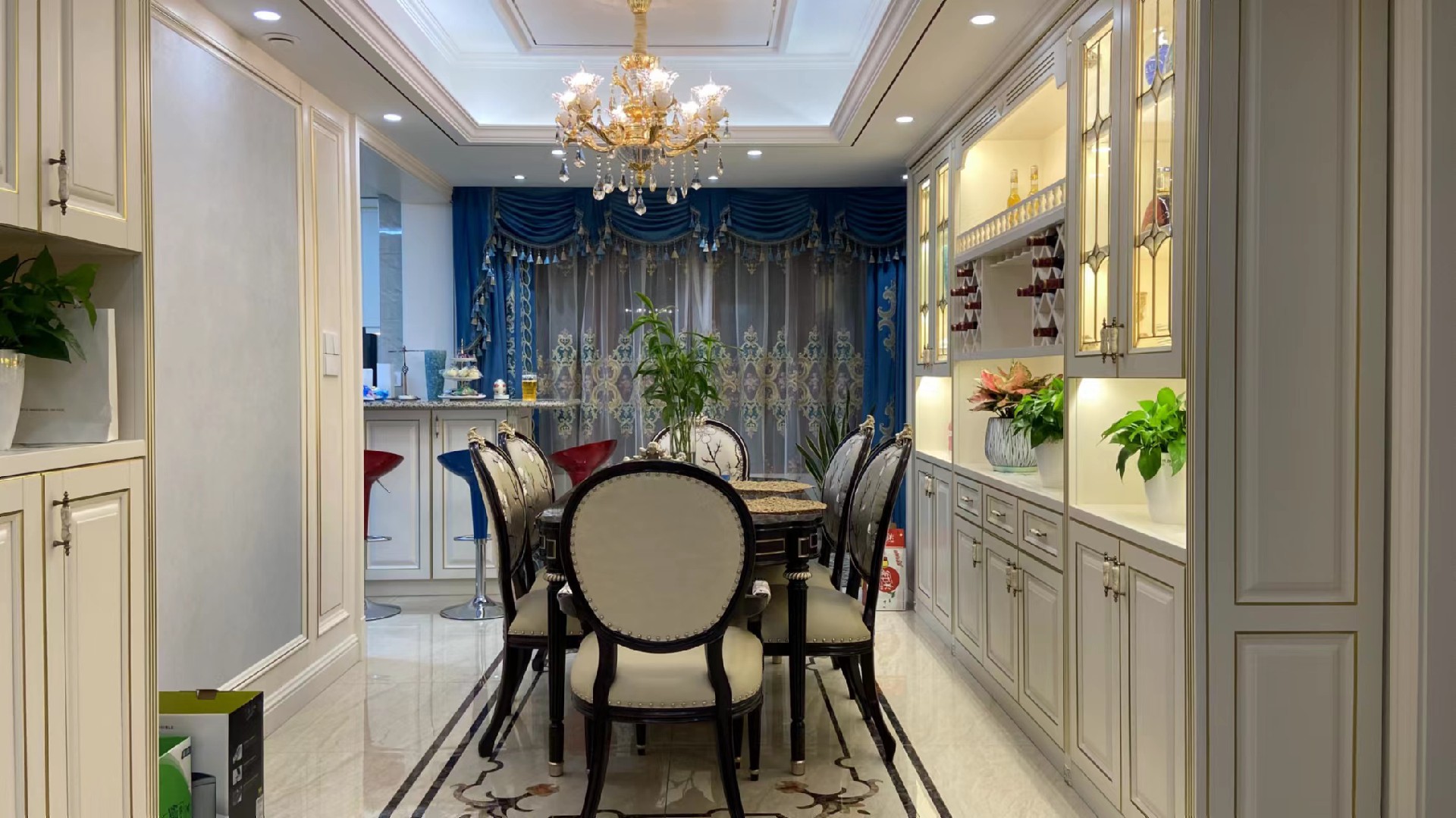 興華御水瀾灣180平新古典風格裝修效果圖