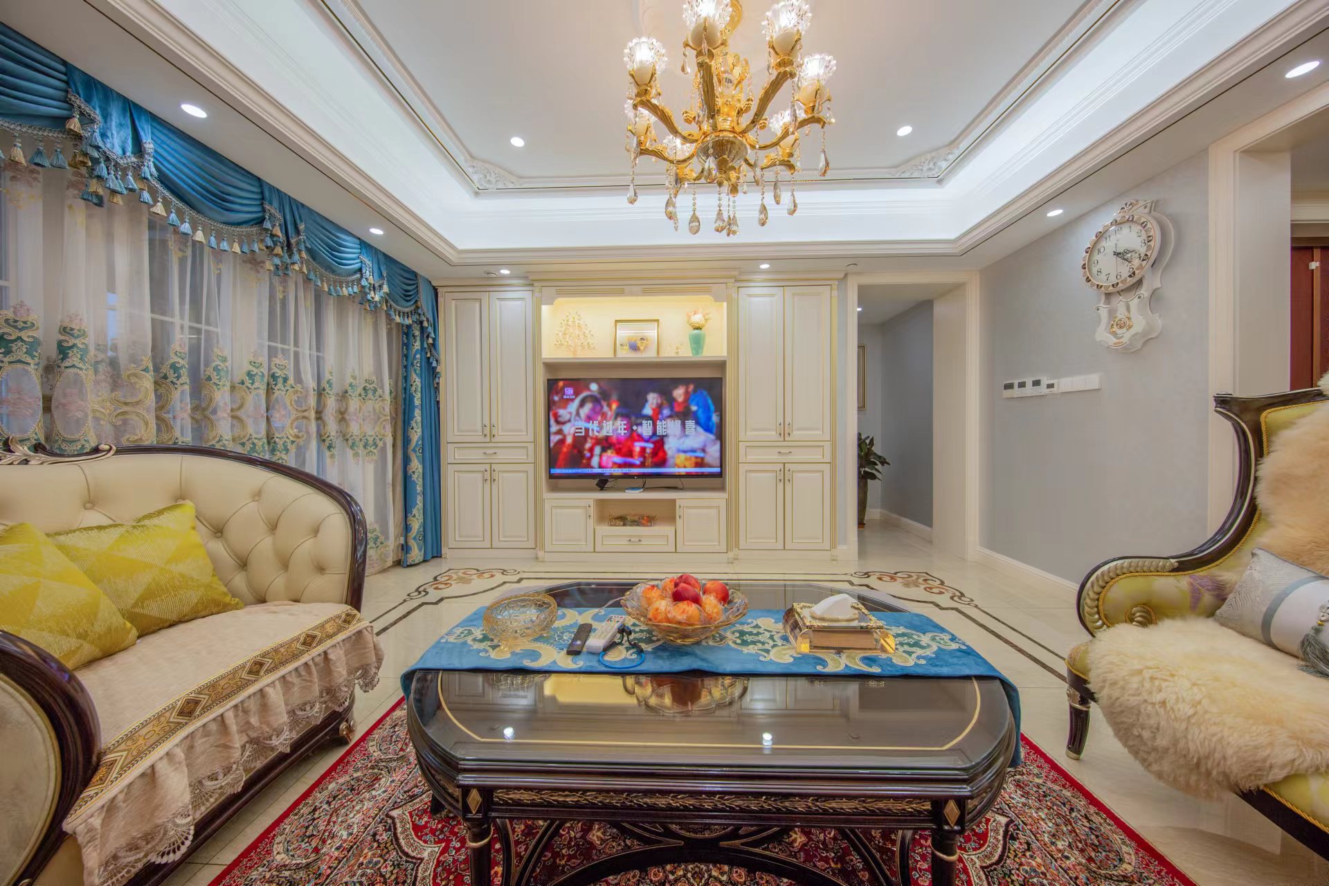 興華御水瀾灣180平新古典風格裝修效果圖