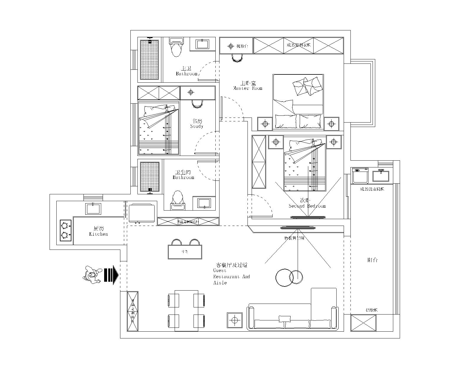 金科城現(xiàn)代風格裝修效果圖