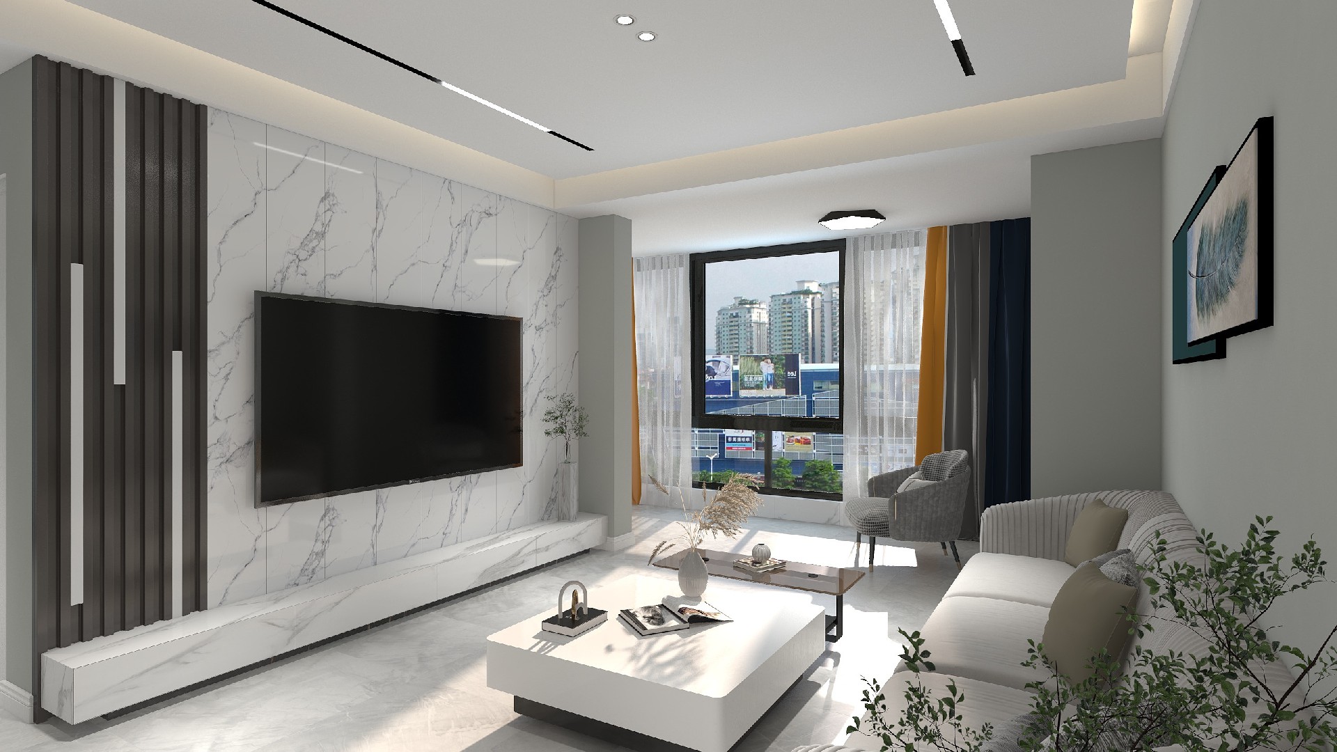 金科城現(xiàn)代風格裝修效果圖