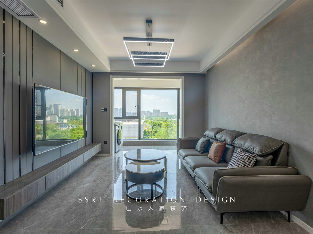 融創(chuàng)城90平現(xiàn)代風格裝修效果圖