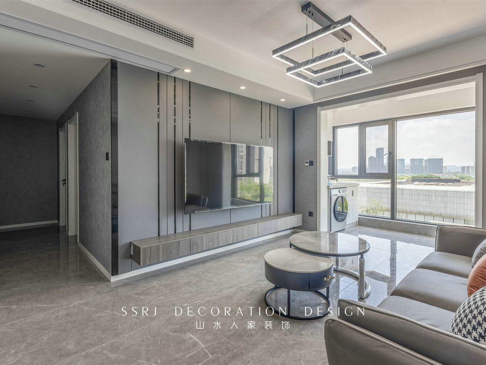 融創(chuàng)城90平現(xiàn)代風格裝修效果圖