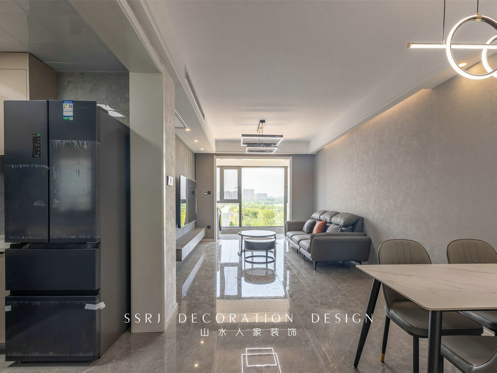 融創(chuàng)城90平現(xiàn)代風格裝修效果圖