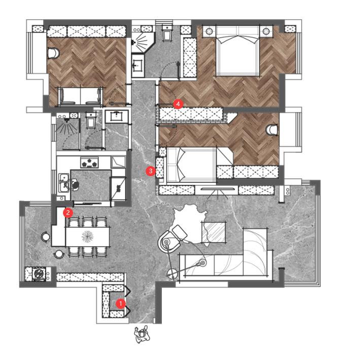 中建鉑公館現(xiàn)代輕奢風(fēng)格裝修效果圖 中建鉑公館現(xiàn)代輕奢風(fēng)格裝修效果圖