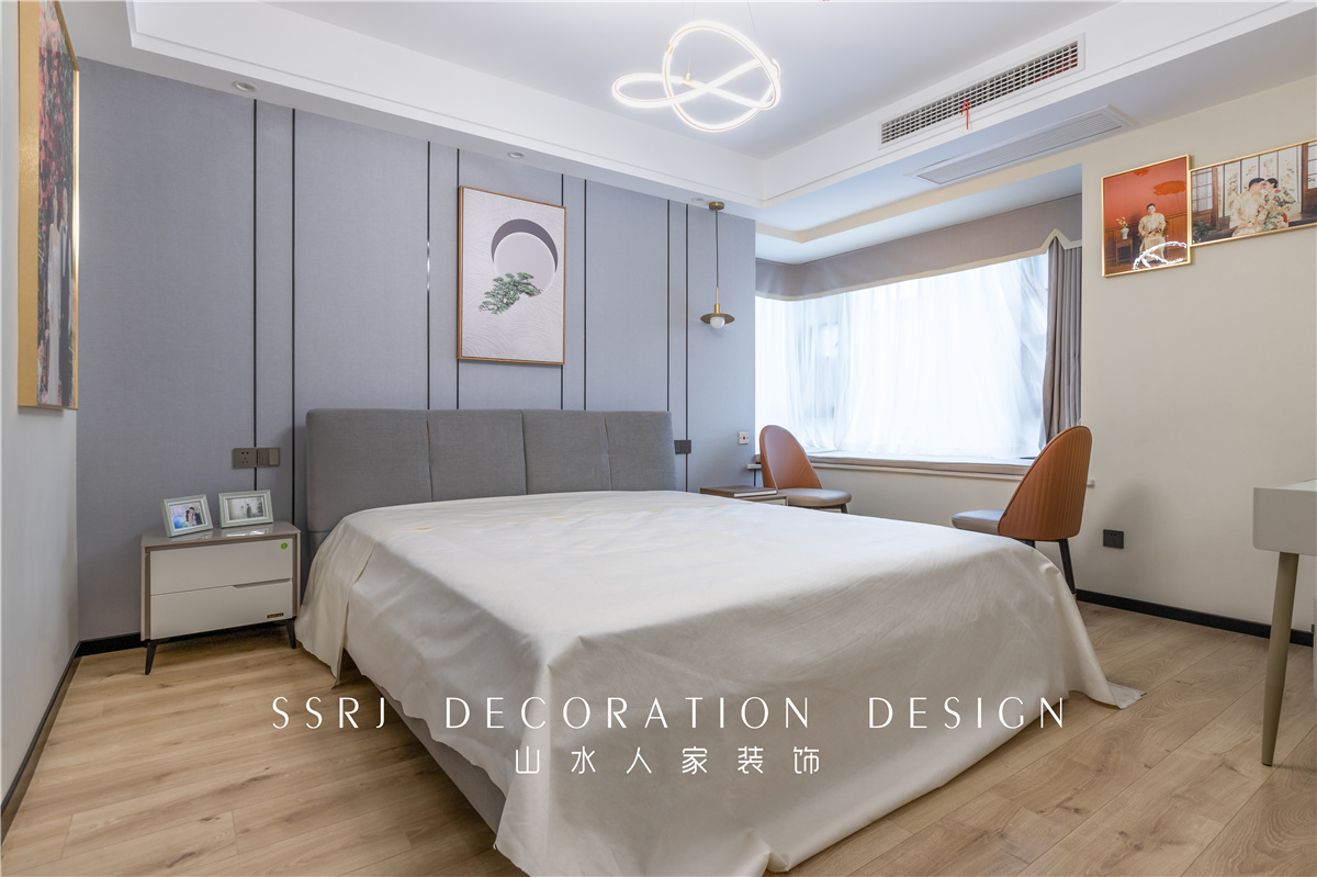 龍湖春江酈城現(xiàn)代中式風格裝修效果圖