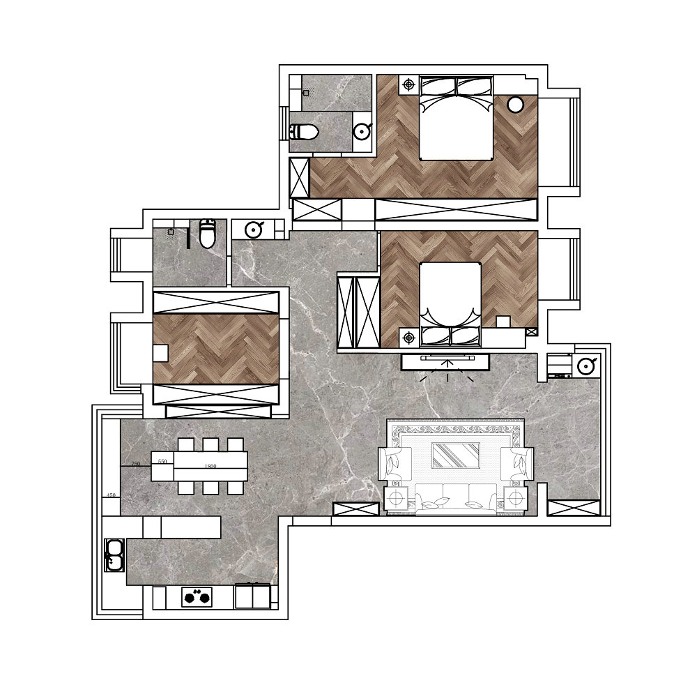 金地格林小城黑白灰極簡風格裝修效果圖 金地格林小城黑白灰極簡風格裝修效果圖