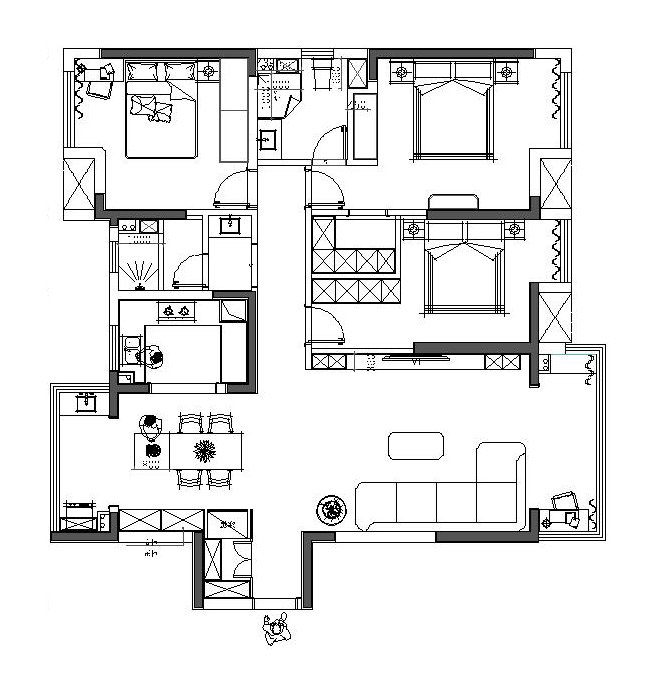 中建鉑公館現(xiàn)代風(fēng)格實(shí)景裝修效果圖