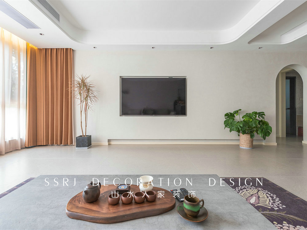 鏡湖園260平森系原木風(fēng)裝修效果圖