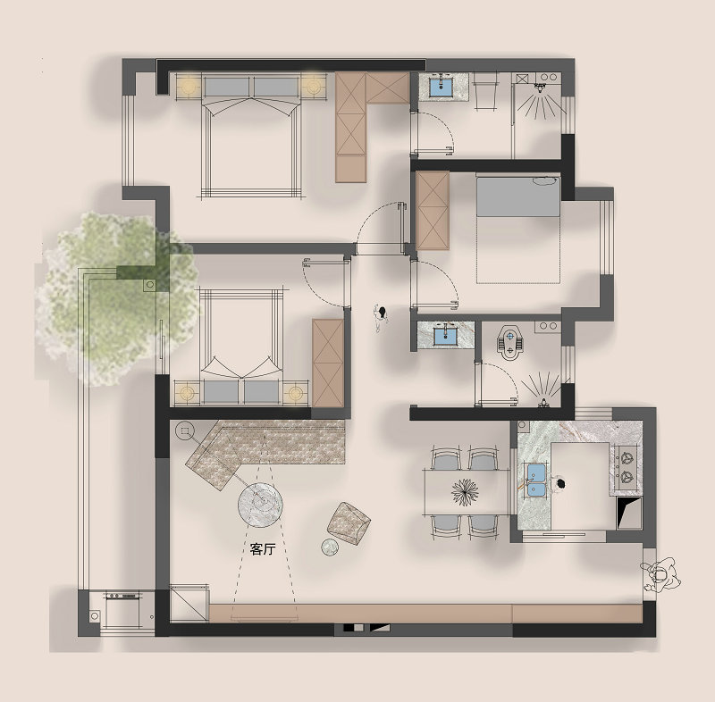 中建鉑公館110平現(xiàn)代風(fēng)格裝修效果圖 中建鉑公館110平現(xiàn)代風(fēng)格裝修效果圖