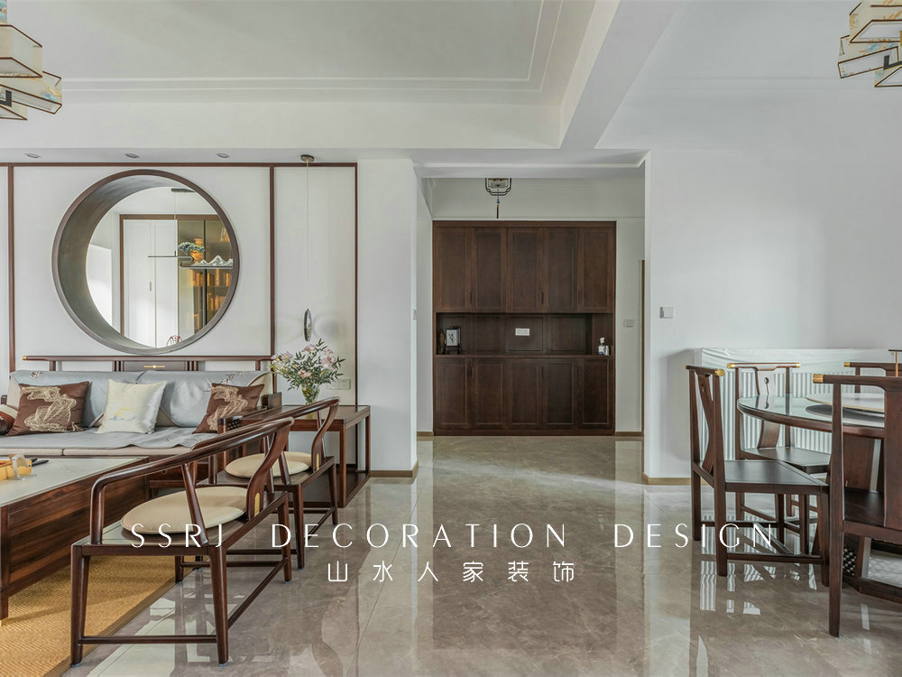 聯(lián)投光谷瑞園160平中式風(fēng)格裝修效果圖