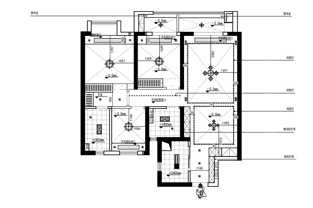 融創(chuàng)望江府113平現(xiàn)代簡約風格裝修效果圖