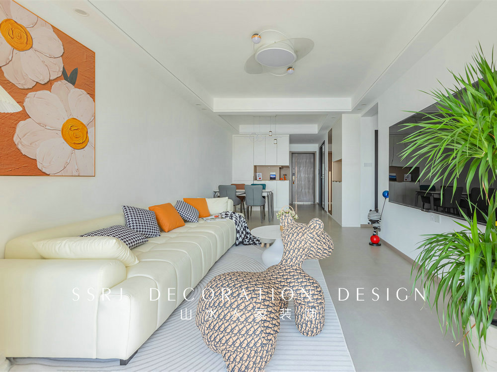 融創(chuàng)望江府113平現(xiàn)代簡約風格裝修效果圖