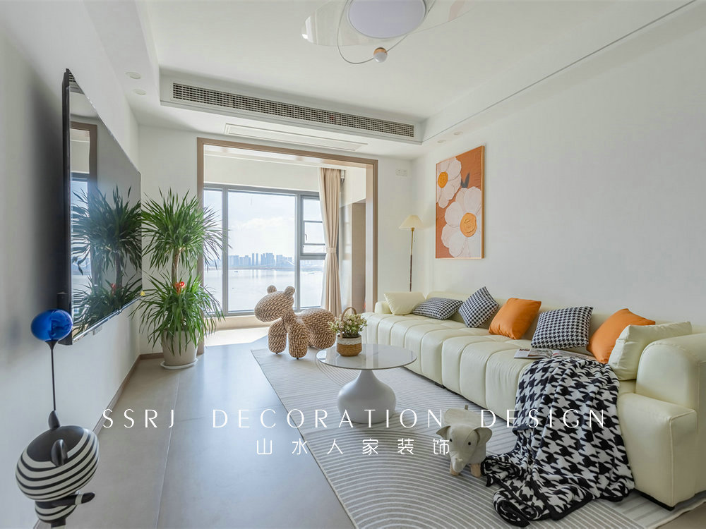 融創(chuàng)望江府113平現(xiàn)代簡約風格裝修效果圖