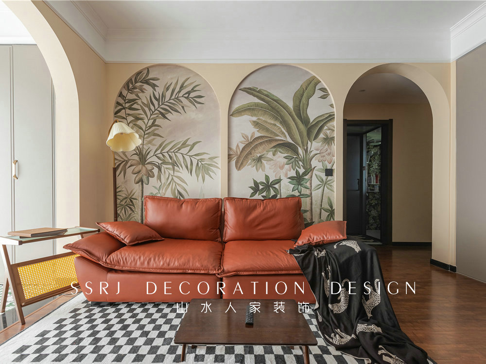 地鐵時代云上城88平中古風格裝修效果圖