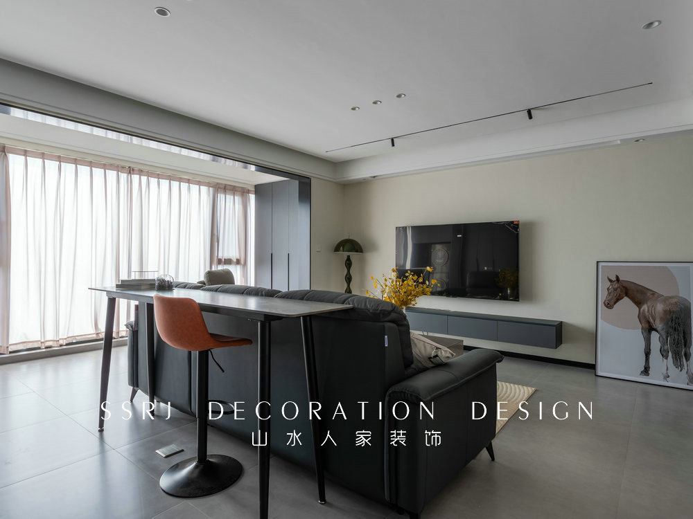 華僑城歡樂(lè)天際129平現(xiàn)代風(fēng)格裝修效果圖