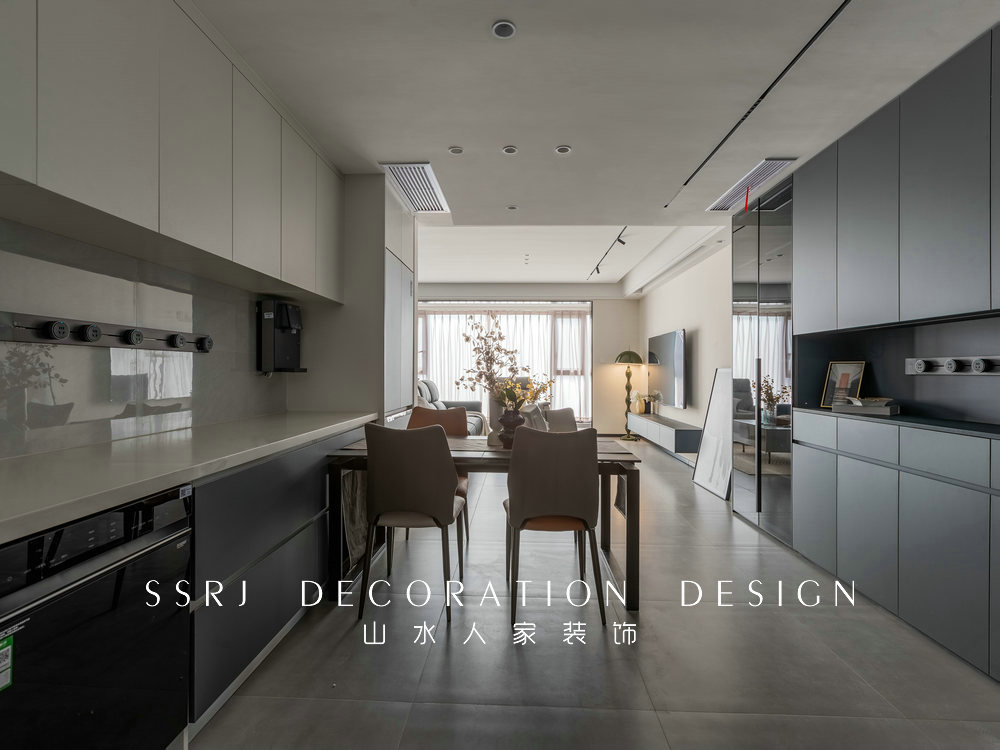 華僑城歡樂(lè)天際129平現(xiàn)代風(fēng)格裝修效果圖