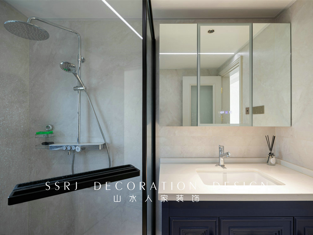 保利香頌143平美式輕奢風格裝修效果圖