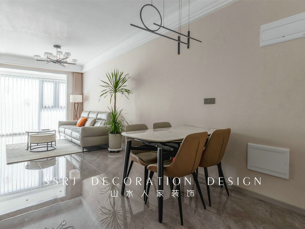 臨江府105平現(xiàn)代風格裝修效果圖