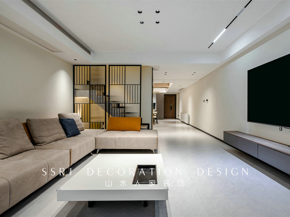 綠地中央廣場320平現(xiàn)代風格裝修效果圖