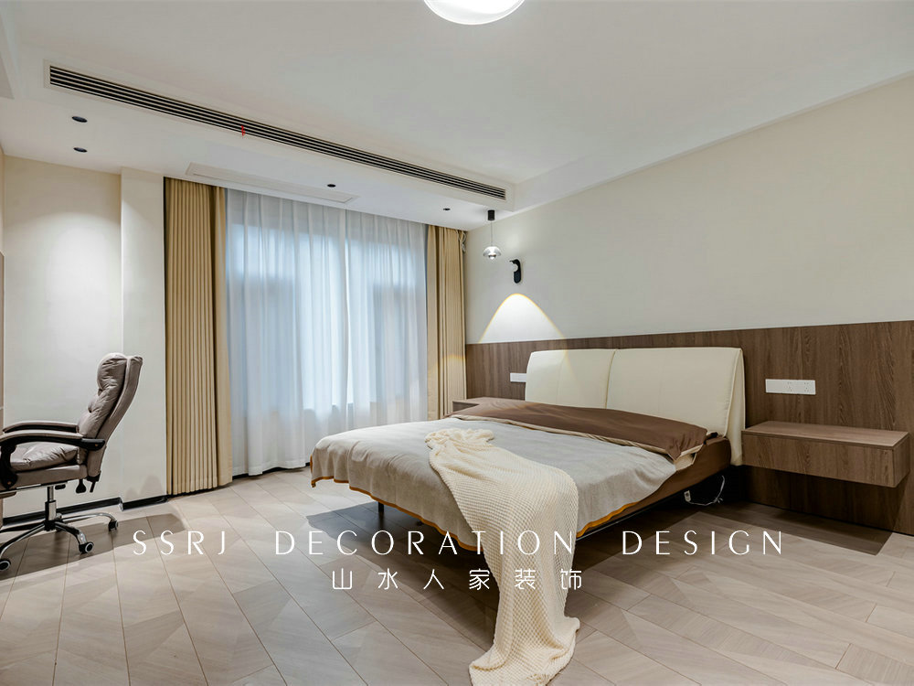 綠地中央廣場320平現(xiàn)代風格裝修效果圖