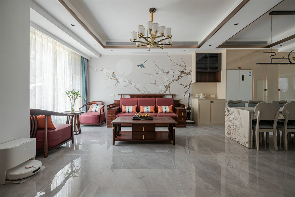 建發(fā)金茂璽悅別墅310平新中式風格裝修效果圖