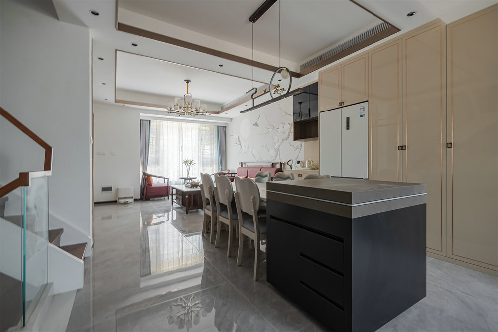 建發(fā)金茂璽悅別墅310平新中式風格裝修效果圖