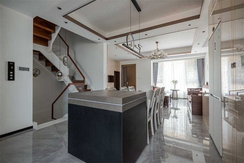 建發(fā)金茂璽悅別墅310平新中式風格裝修效果圖