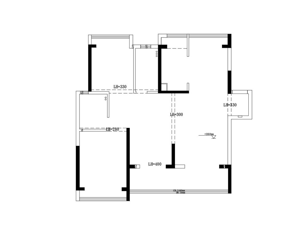 臨江府127平法式奶油風(fēng)格裝修效果圖