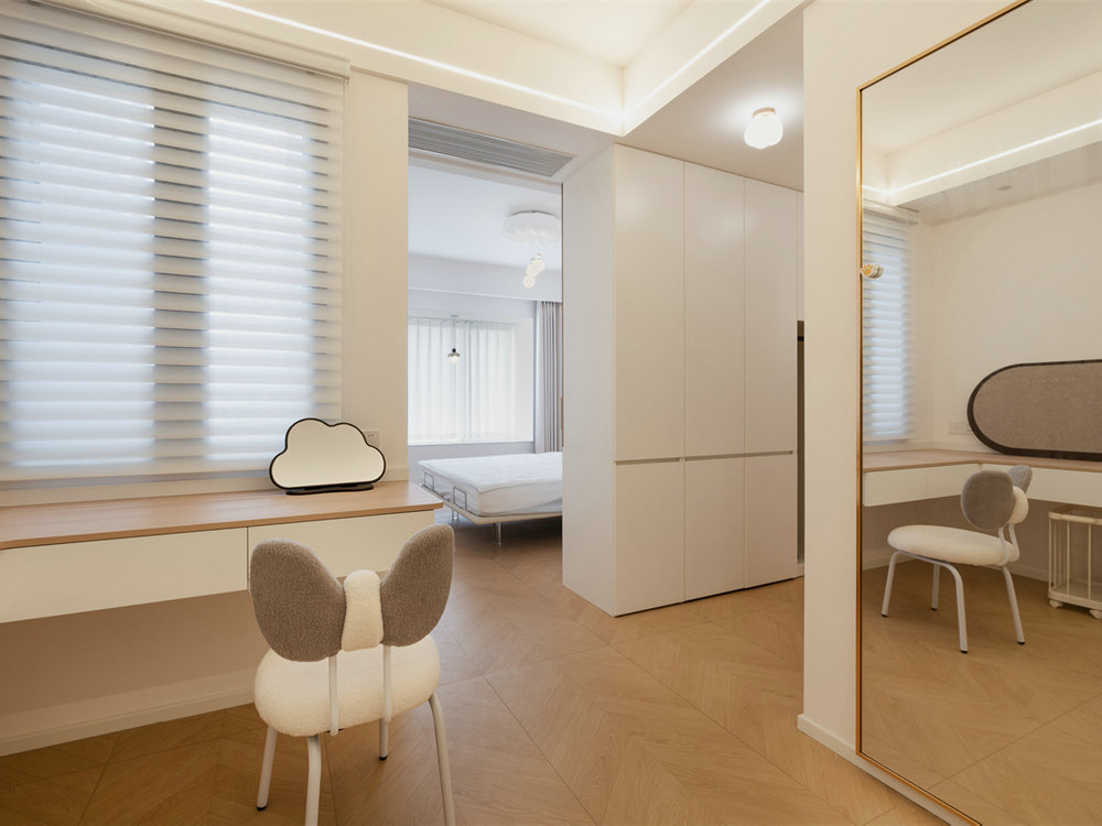 星譽國際云居127平現(xiàn)代奶油風格裝修效果圖