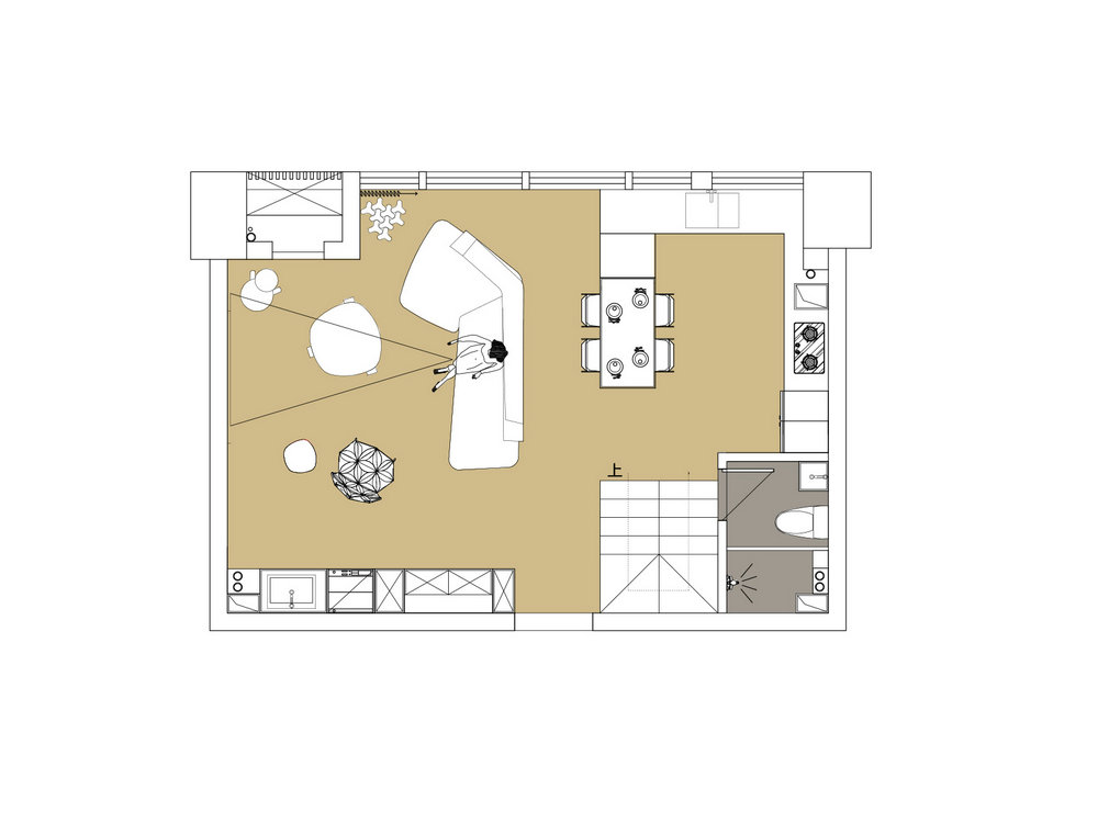 碧樂城50平loft現(xiàn)代風(fēng)格裝修效果圖