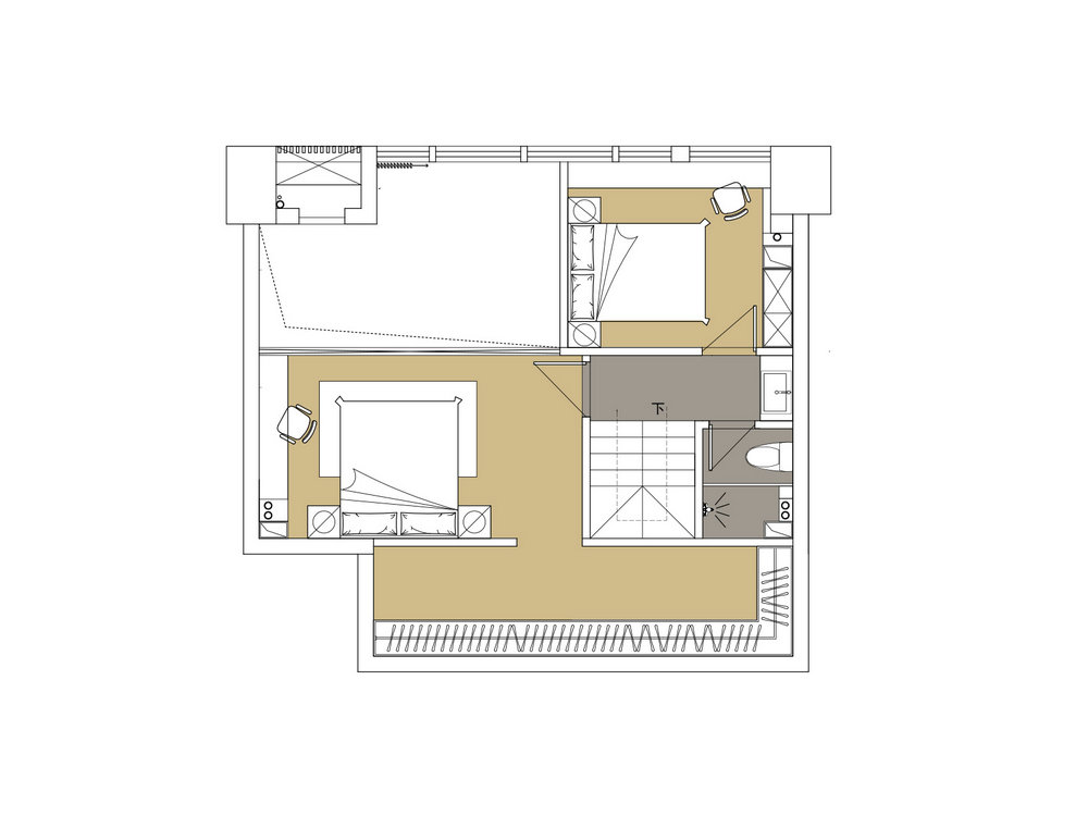 碧樂城50平loft現(xiàn)代風(fēng)格裝修效果圖