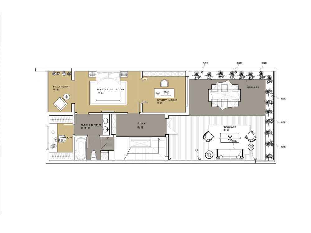 長源假日港灣別墅現(xiàn)代美式風(fēng)格別墅裝修效果圖