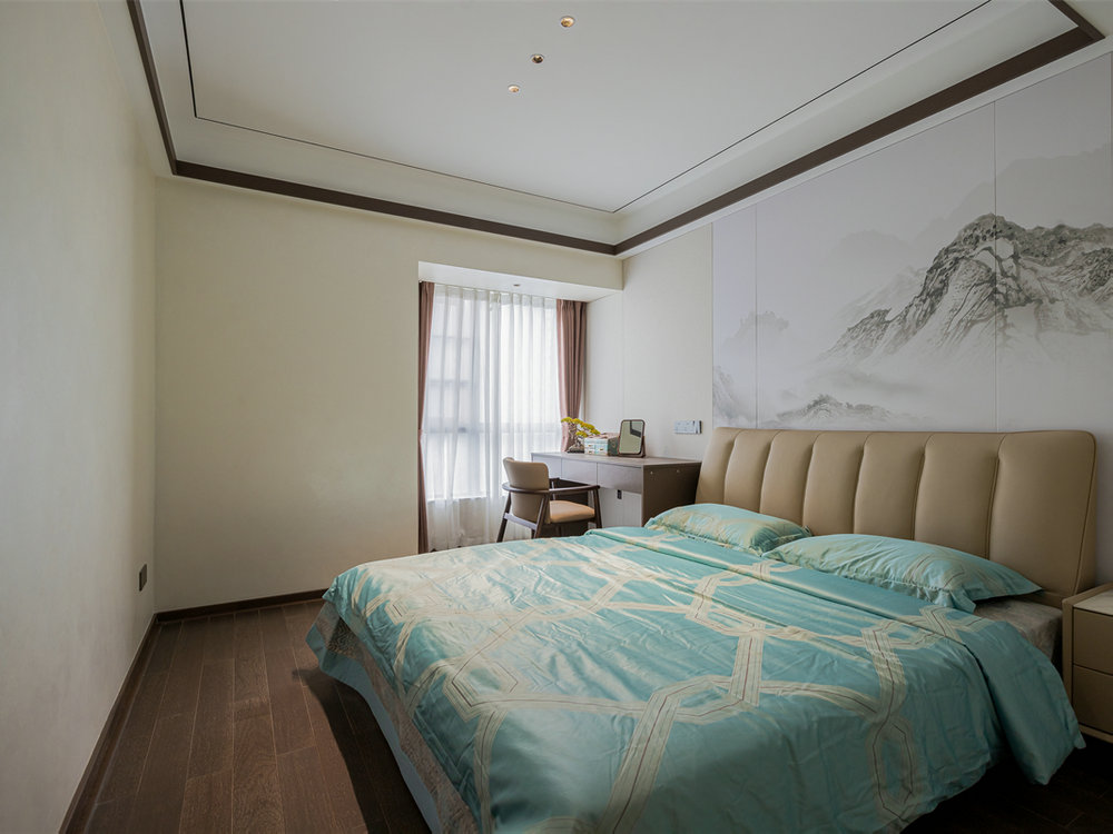 金沙泊岸220平新中式風(fēng)格裝修效果圖