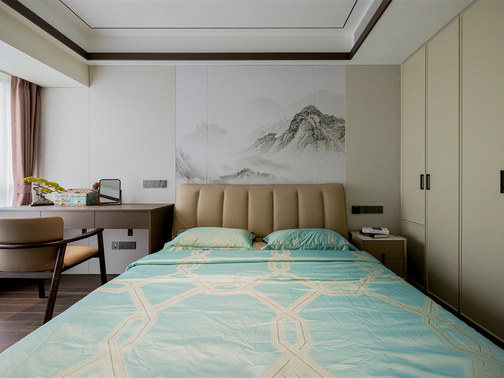 金沙泊岸220平新中式風(fēng)格裝修效果圖