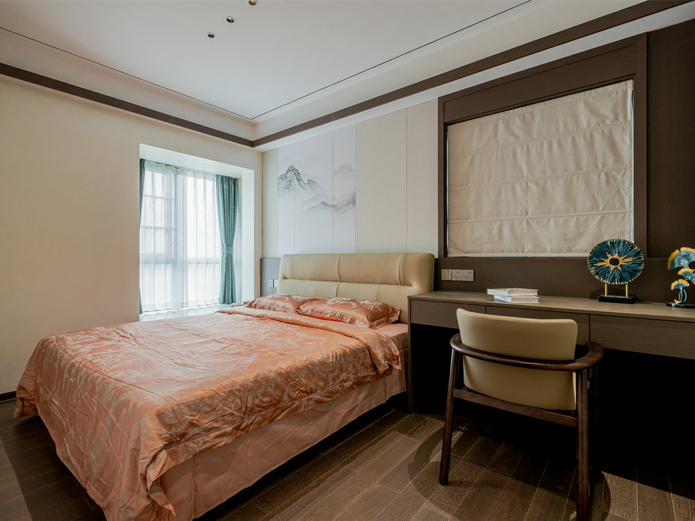 金沙泊岸220平新中式風(fēng)格裝修效果圖