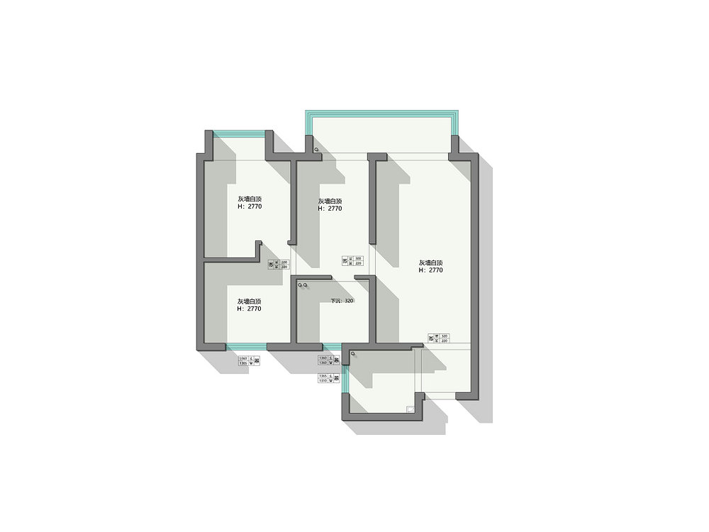 中建大公館103平法式風(fēng)格裝修效果圖