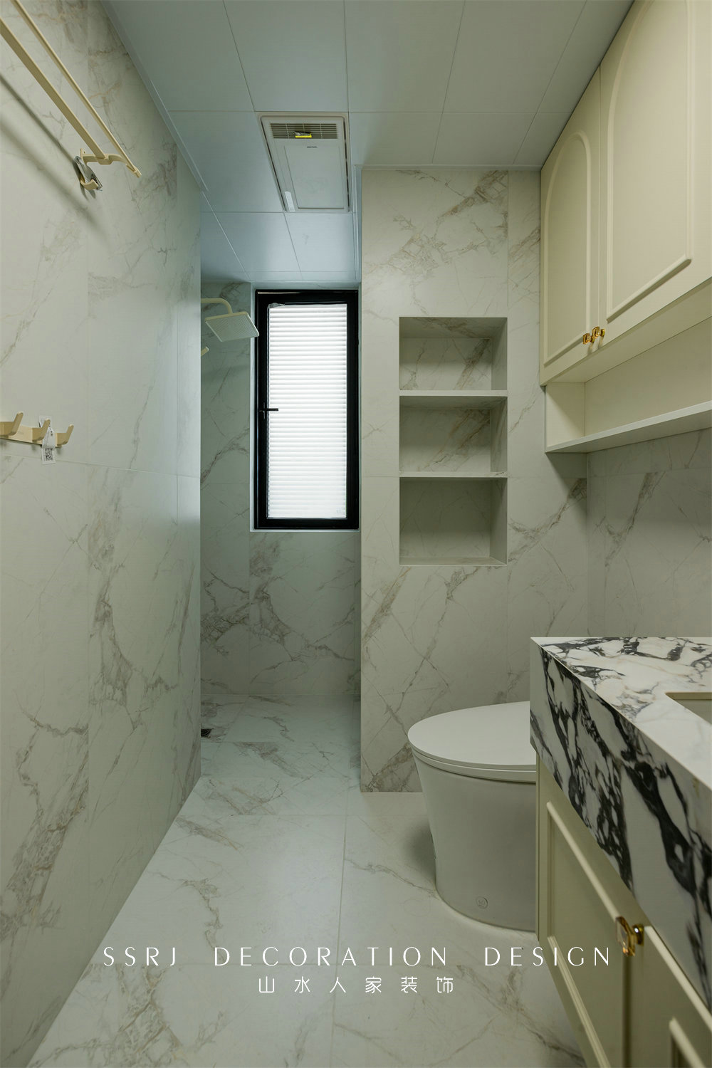 華僑城紅坊128平奶油法式風(fēng)格裝修效果圖