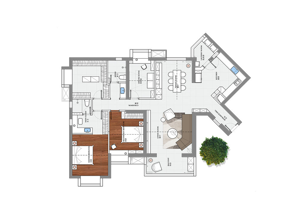 世紀(jì)江尚186平現(xiàn)代風(fēng)格裝修效果圖