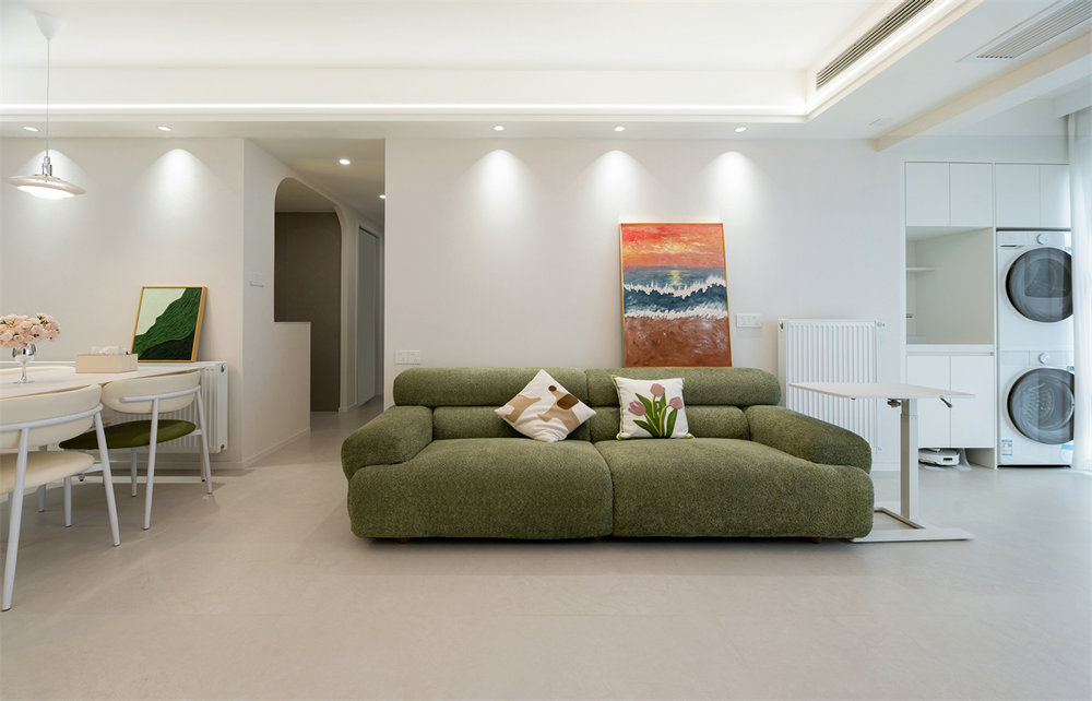 中建鉑公館112平奶油風(fēng)格裝修效果圖