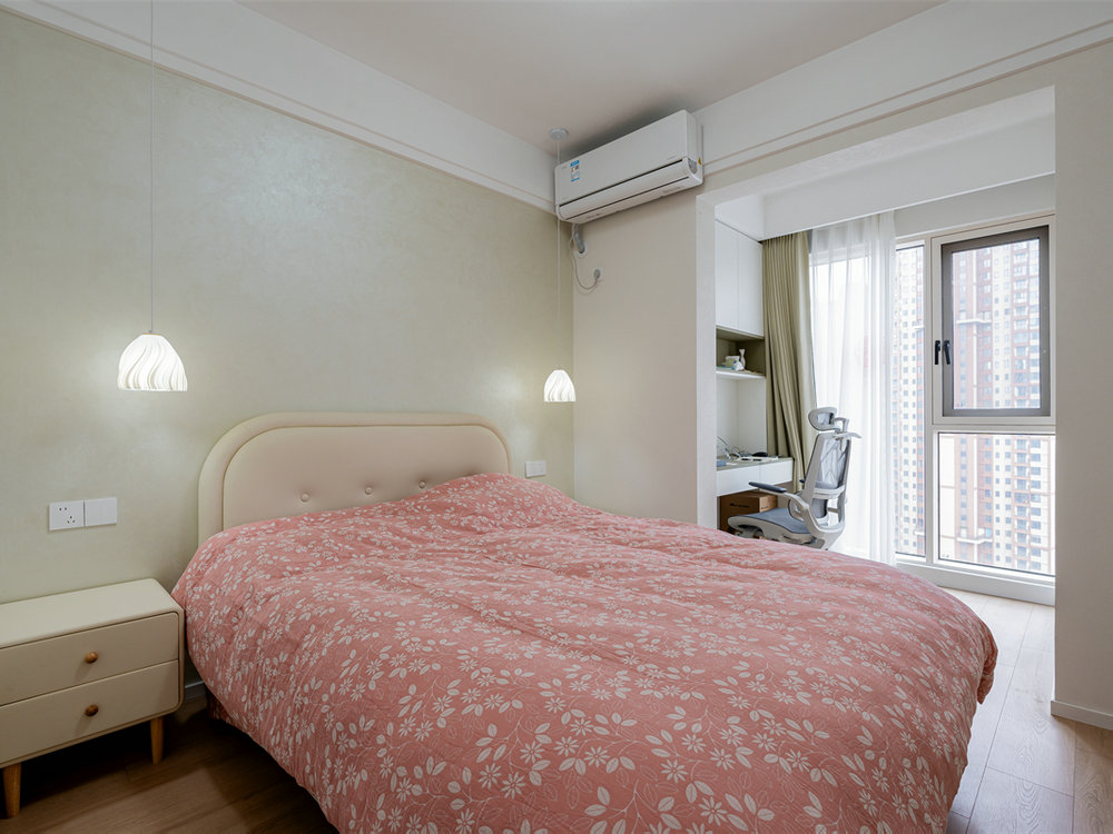 中建鉑公館112平奶油風(fēng)格裝修效果圖