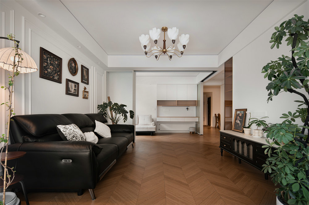 融創(chuàng)95號院95平中古風(fēng)格裝修效果圖