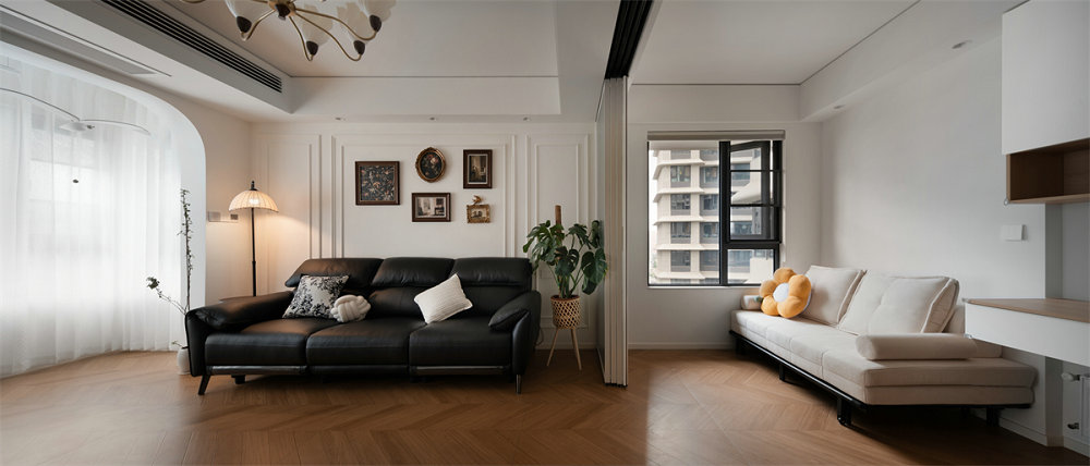 融創(chuàng)95號院95平中古風(fēng)格裝修效果圖