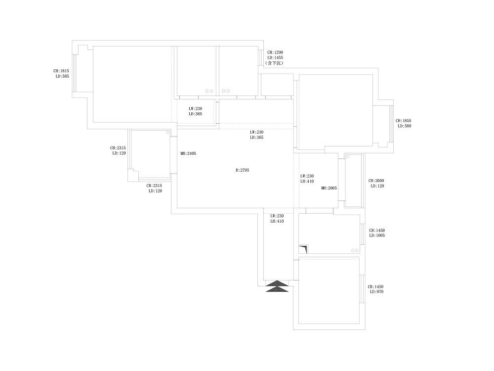 大華鉑金酈府110平中古風(fēng)格裝修效果圖