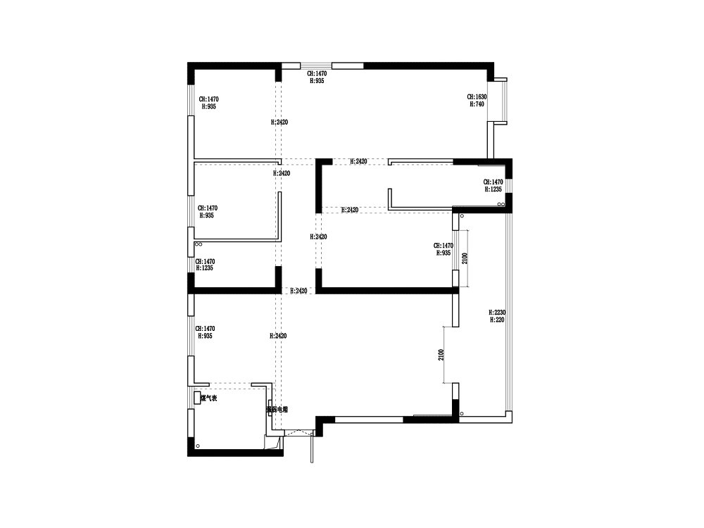嘉河盛景190平現(xiàn)代風(fēng)格裝修效果圖