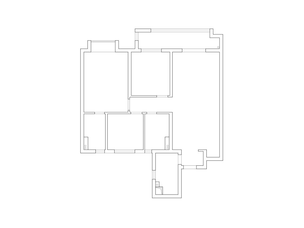 旭輝江悅府120平奶油風(fēng)格裝修效果圖