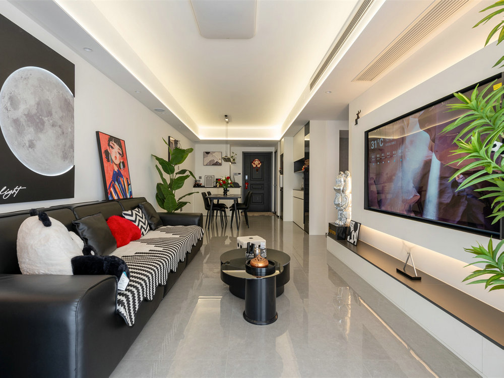 旭輝江悅府120平奶油風(fēng)格裝修效果圖