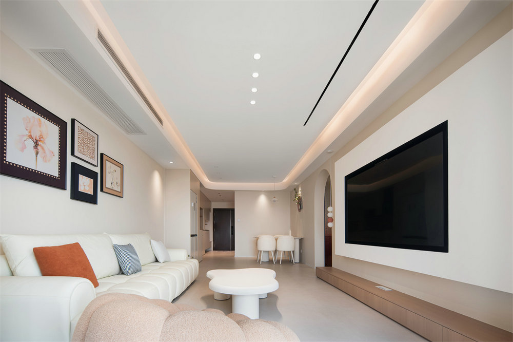 中建閱江府120平奶油風格裝修效果圖