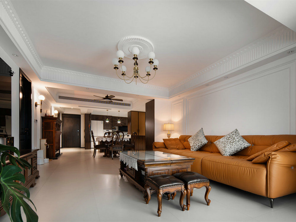 鵬湖灣180平中古風(fēng)格裝修效果圖