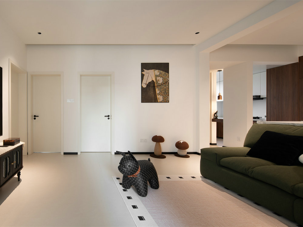 新長江香榭琴臺104平中古風(fēng)格裝修效果圖